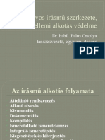 TDK II Dr. Habil Falus Orsolya - Tudományos Írásmű Szerkezete, Stílusa, Szellemi Alkotás Védelme