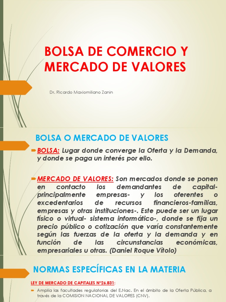 Bolsa de Comercio y Mercado de Valores | PDF | Bolsa | Bolsa de Valores