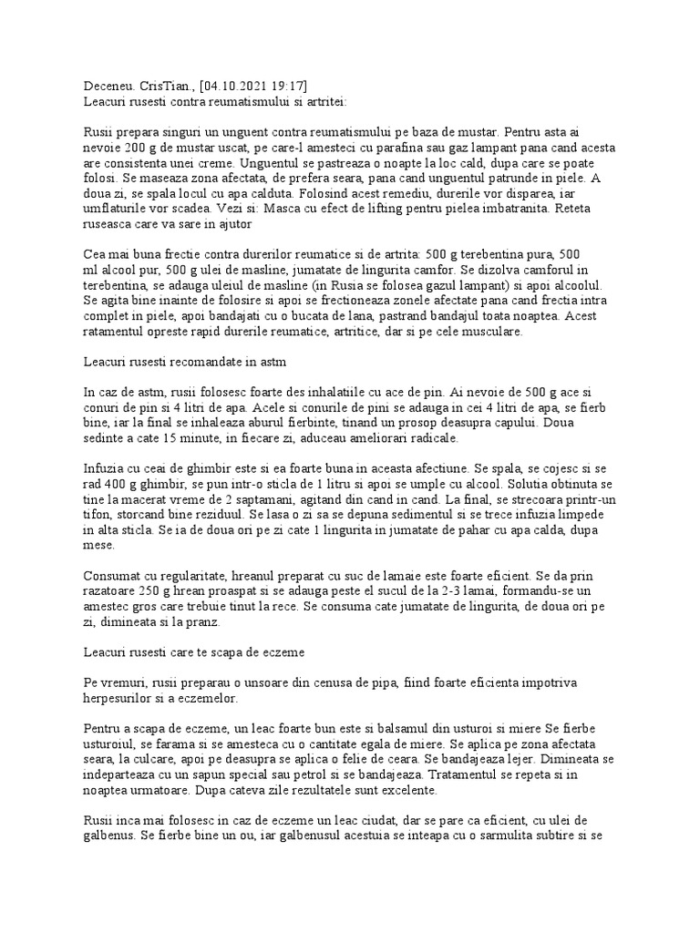 Deceneu Leacuri Rusesti | PDF