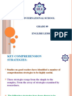 Key English comprehension strategies for grade 9 students