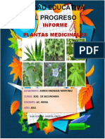 Informe Plantas Medicinales u.e. El Progreso