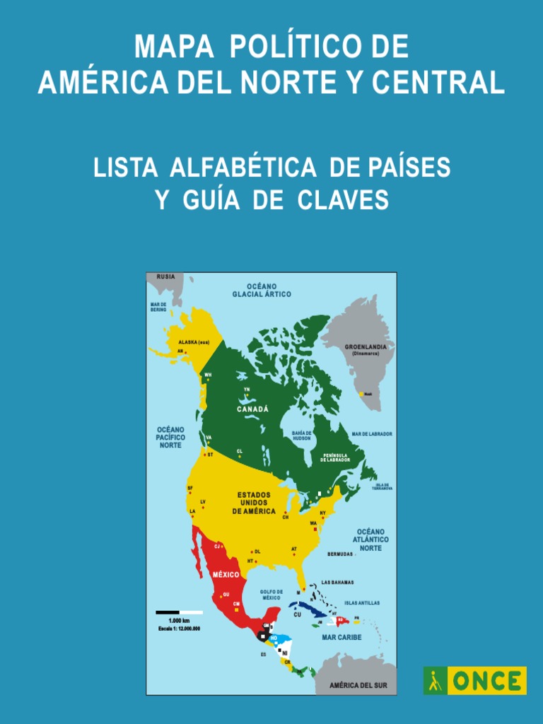 Guia Del Mapa Politico de America Del Norte y Central | PDF | Américas ...