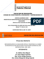 Implementación de La Educación Virtual y Resistencia Al Cambio - Fe-Unfv.