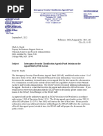 2012-163 (Larson) NARA (CLA) Decision (Personal Info Redacted) 9/11 Commission Interview of Bush Cheney - Zelikow MFR