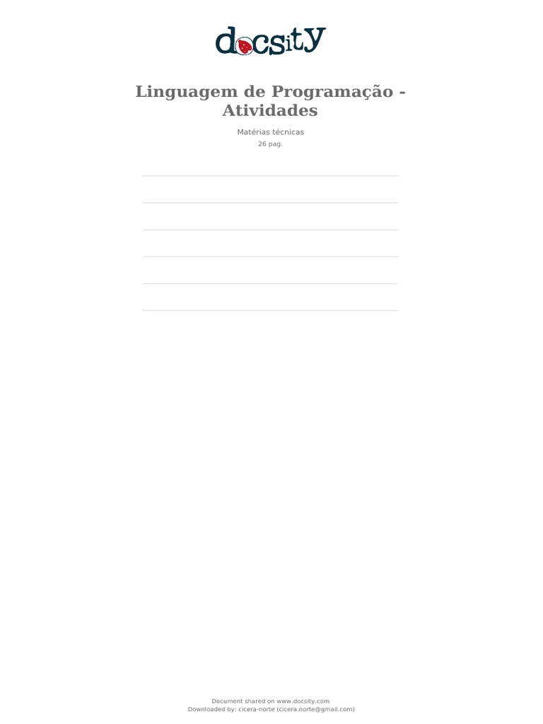 Atividades de Linguagem de Programação | PDF | Python (linguagem de ...
