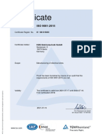 KBE Berlin ISO 9001 2015 2021 2024 Englisch