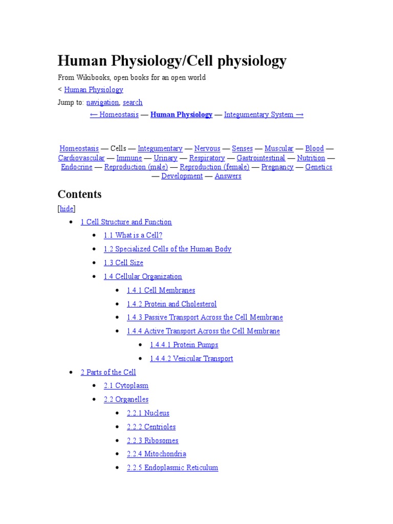Human Physiology/Cell Physiology: From Wikibooks, Open Books For An ...