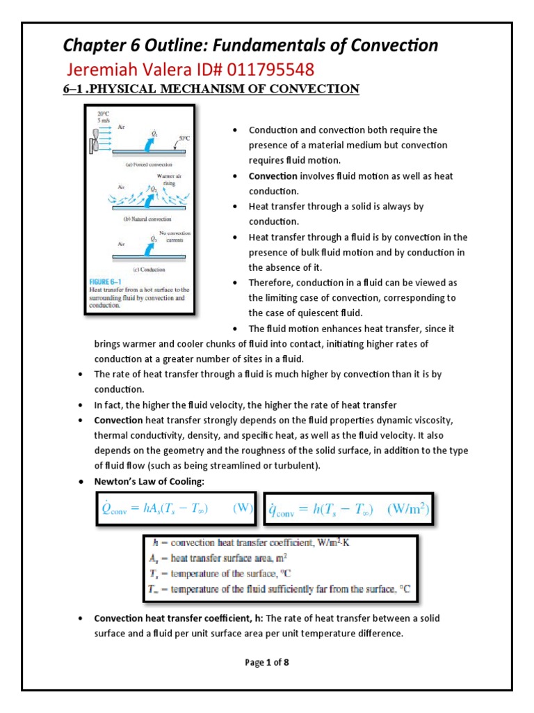 Convection Heat Transfer Fundamentals | PDF | Fluid Dynamics | Boundary ...