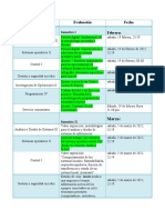 Calendario de Evaluaciones