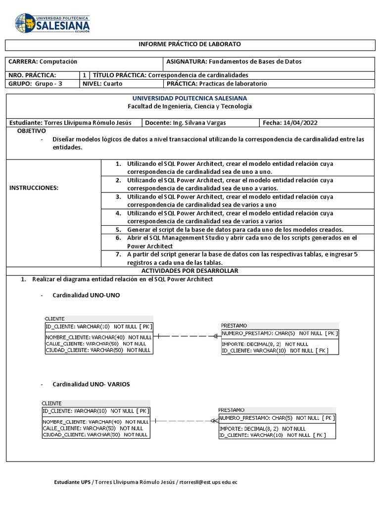 Torres Romulo Practica01 | PDF | Bases de datos | Servidor SQL de Microsoft