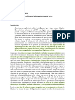 Sobre la presión y la política de la infraestructura del agua