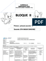 Planificación Bloque II Primer Grado