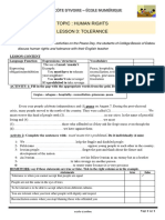 Lesson 3 Tolerance Cours Anglais 3eme
