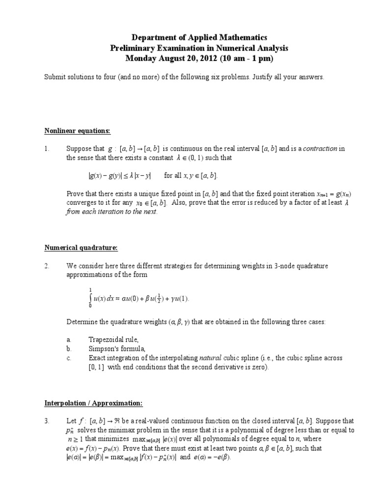 GP Na Aug2012 PDF Numerical Analysis Linear Algebra