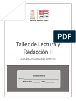 Segundo Semestre. - Guía Didáctica Del Docente. - Taller de Lectura y Redacción II