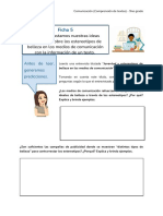 Ficha 5 (Comprensión de Textos - 9no)