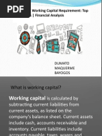 Estimating Working Capital