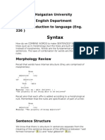 Eng. 226 Syntax