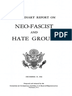 1954 Preliminary Report On Neo-Fascist Hate Groups-HUAC, 40pp