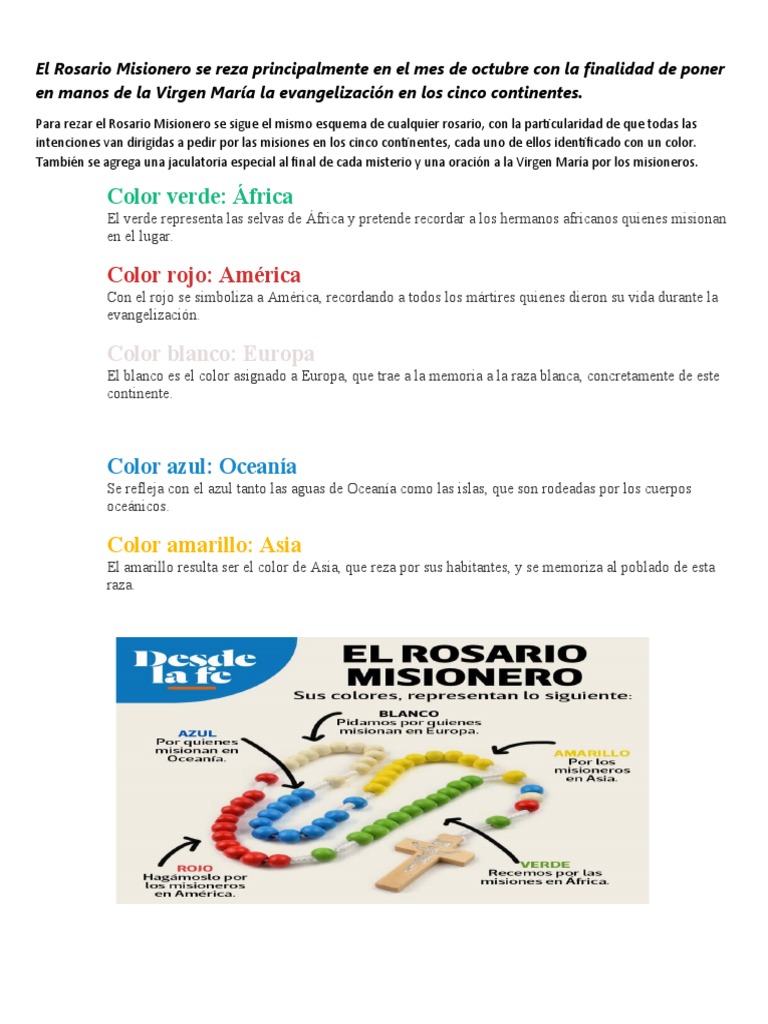 Rosario Misionero | PDF | María, madre de Jesús | orador del Señor