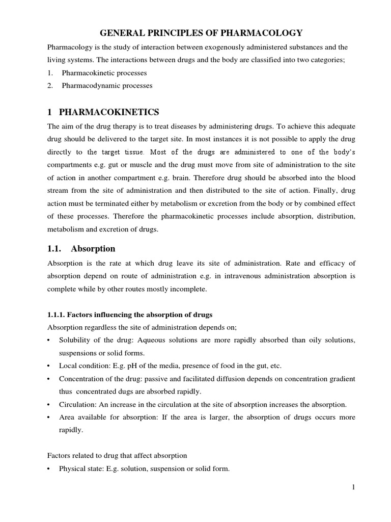 General Pharmacology Pdf Drug Metabolism Cell Membrane