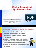 Lect 4 Part 1. Determinants of D and Elasticity of D