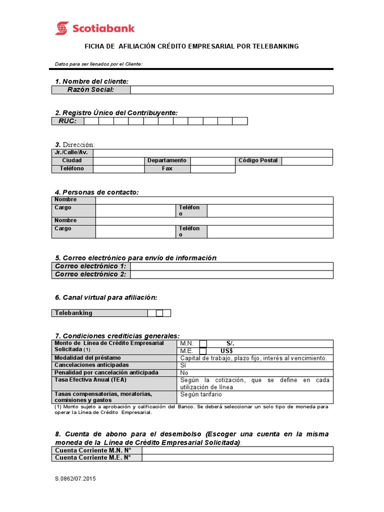 Anexo B1 Servicio Telebanking Web | PDF | Bancos | Crédito