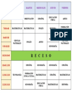 Formato para Horario de Clases