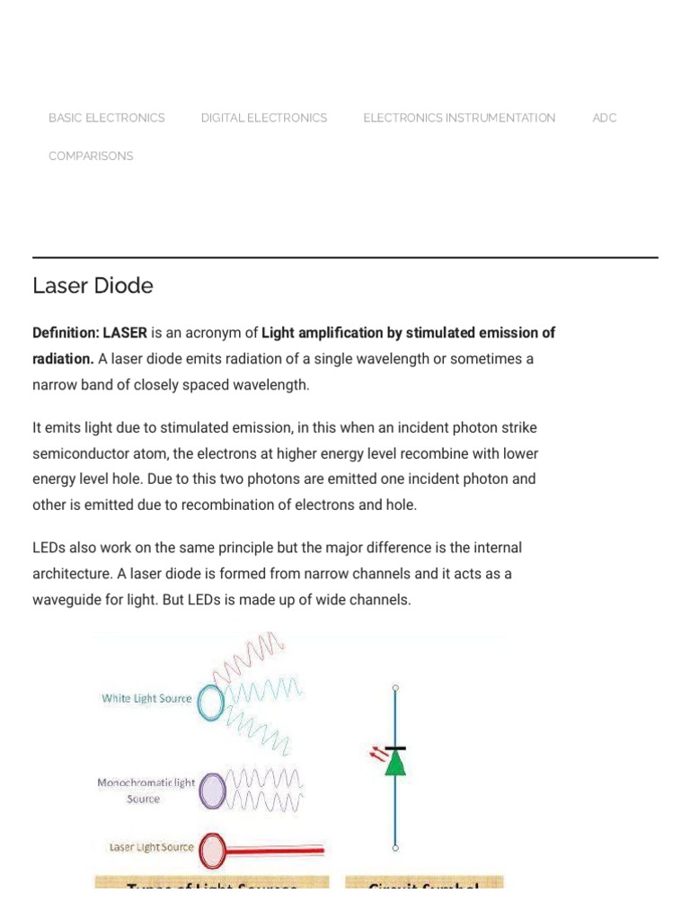 What Is Laser Diode Construction, Working, Stimulated Emission