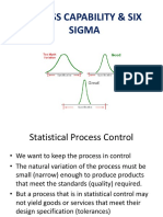 PROCESS CAPABILITY, SIX SIGMA & STATISTICAL PROCESS CONTROL