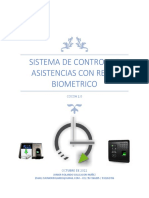 Sistema de Control de Asistencias Con Reloj Biometrico