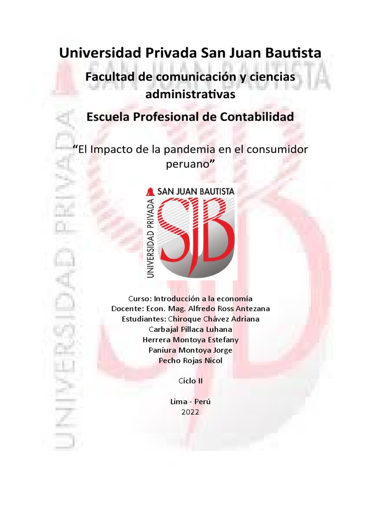 El Impacto de La Pandemia en El Consumidor Peruano | PDF | Comercio ...