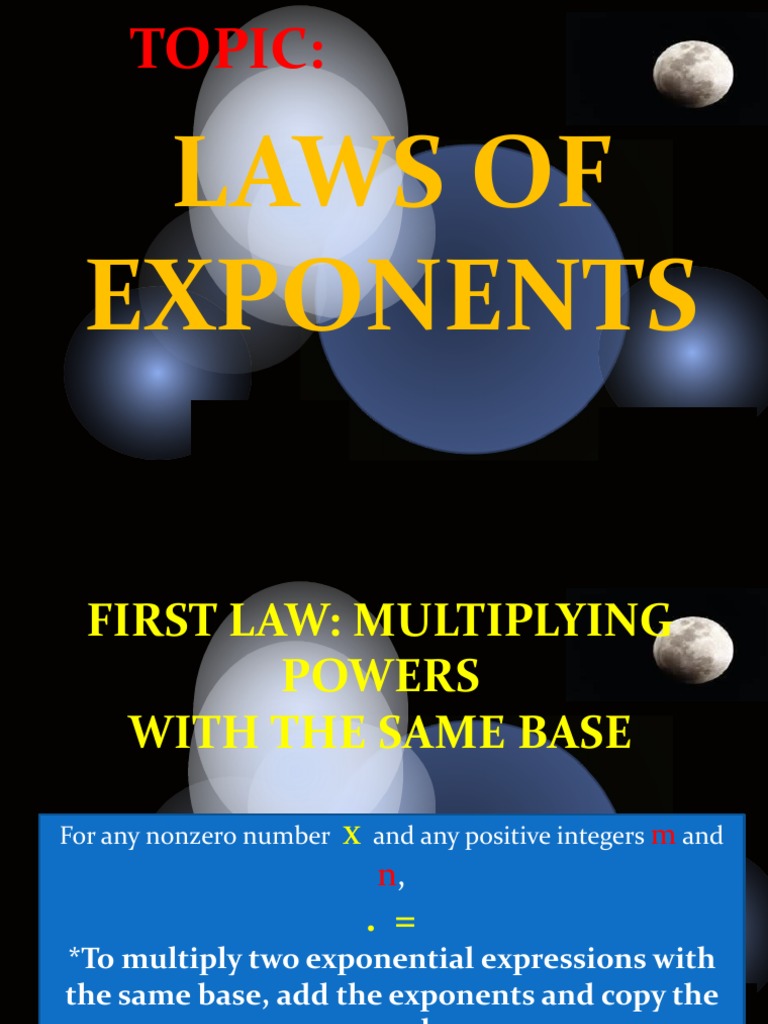 Laws of Exponents | PDF