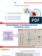 Instrumentos y técnicas de anestesia local