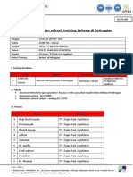 Laporan Refresh Training Bekerja Di Ketinggian