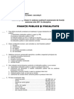 Finante Si Fiscalitate