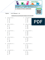 Soal Operasi Hitung Campuran Perkalian Pembagian Pengurangan Dan Penjumlahan Level 1