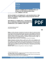 MORAIS SILVA & KERR OLIVEIRA (2019) - Desenvolvimento, Soberania e Geopolítica - o Papel Da Integração de Infraestrutura Energética Na América Do Sul