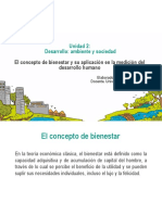 Sociedad Ambiente Unidad 2 Concepto de Bienestar y Su Aplicación en La Medición Del Desarrollo Humano