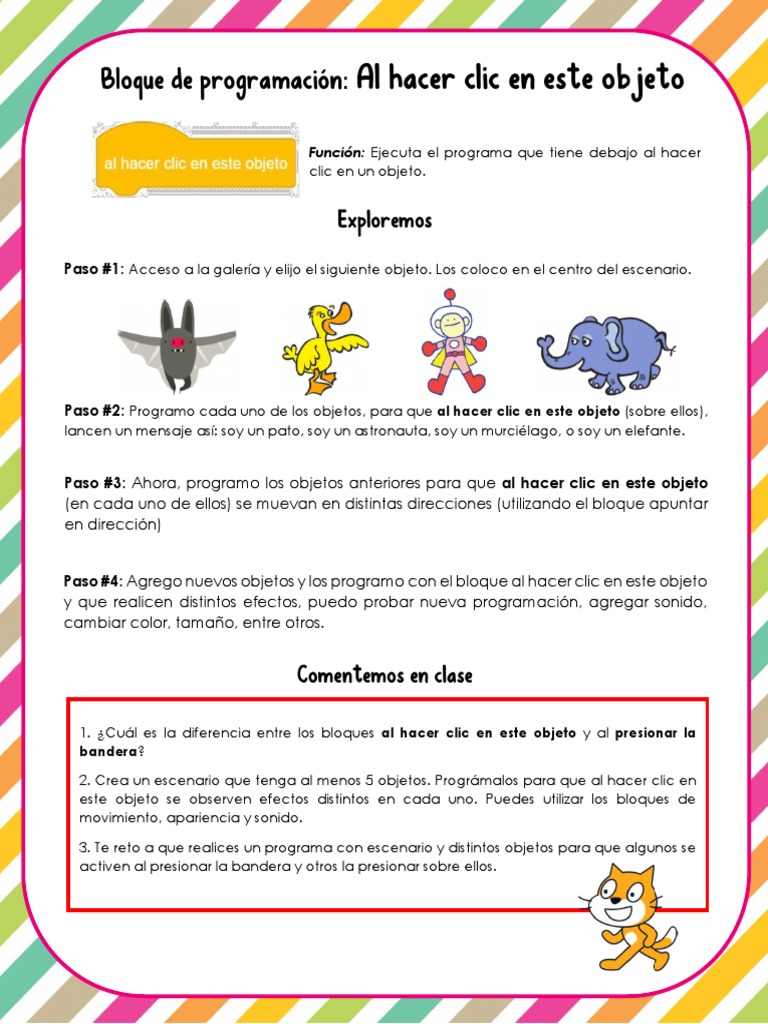Tarjeta Hacer Clic en Este Objeto | PDF