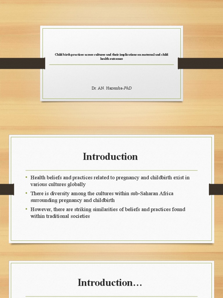 Child Birth Practices Across Cultures and Their Implications | Download ...