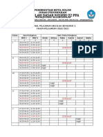 Daftar Pelajaran Shif 2020 Pai