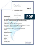 Grade 6 - Science - Ls2 Components of Food - NCERT Notes