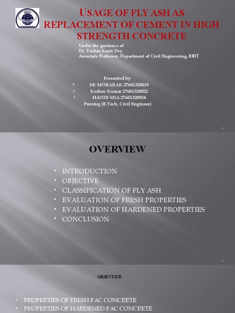 Fly Ash in High Strength Concrete | PDF | Concrete | Fly Ash