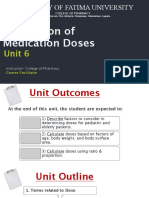 PDIS - Calculation of Medication Doses