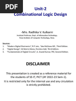 Unit 2 Combinational Logic Design