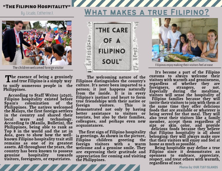 Defining Filipino Hospitality and Culture | PDF | Philippines