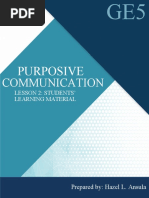 LESSON 2 PURPOSIVE COMMUNICATION 