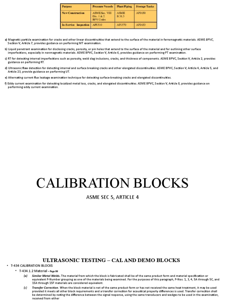 Calibration Blocks PDF Welding Construction
