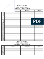 Daftar Hadir Rapat Iksu